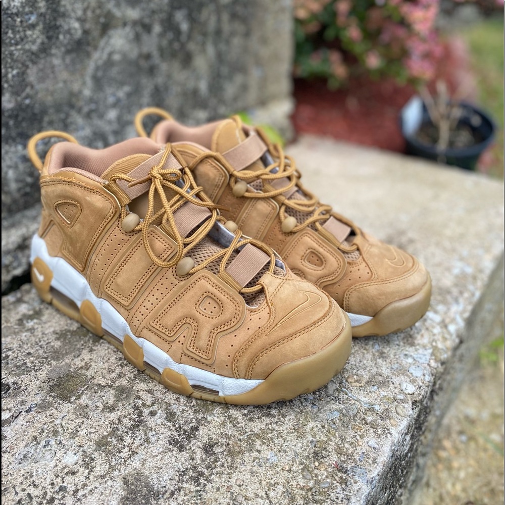 nike air more uptempo wheat colorway